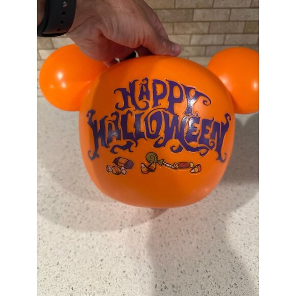 Disney Parks Halloween 2024 Mickey Mouse Jack-o'-Lantern Treat Bucket Pumpkin - Picture 4 of 4